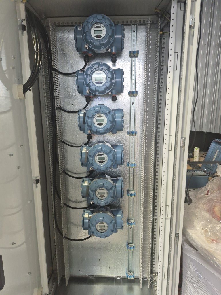 Control panel instrumentation and wiring